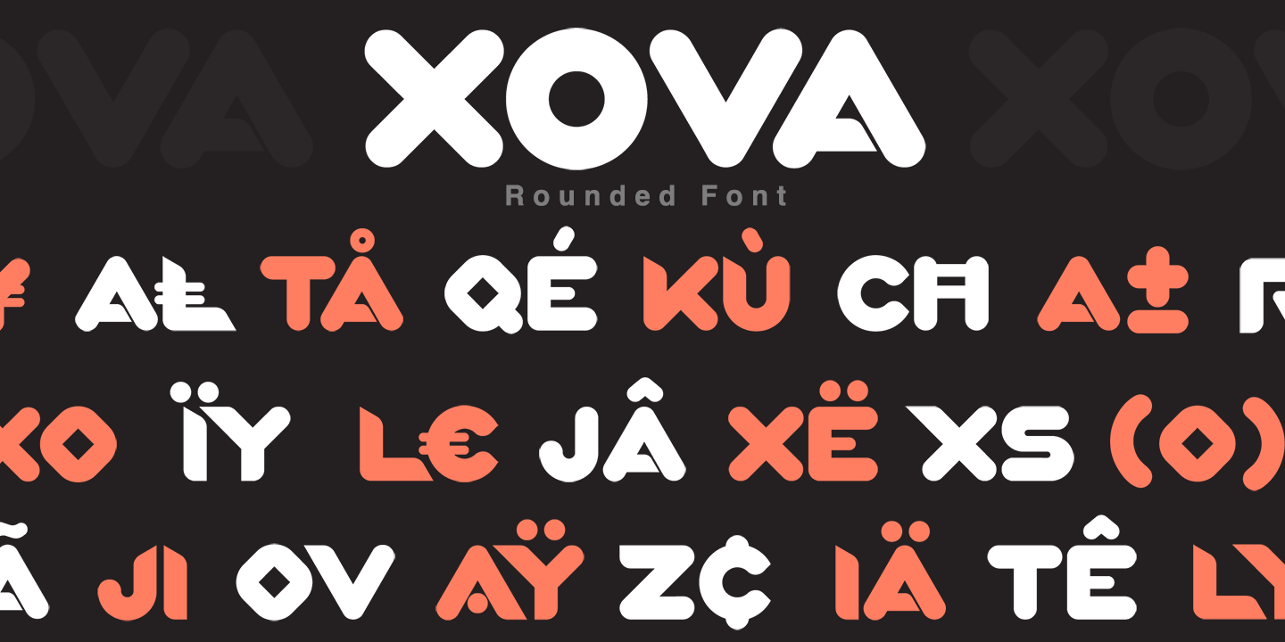 Ejemplo de fuente Xova Rounded #5